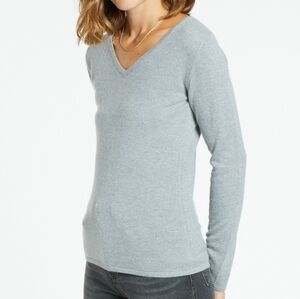 EUC Philosophy Republic Size Small Long Sleeved V Neck Soft Gray Blue Top!